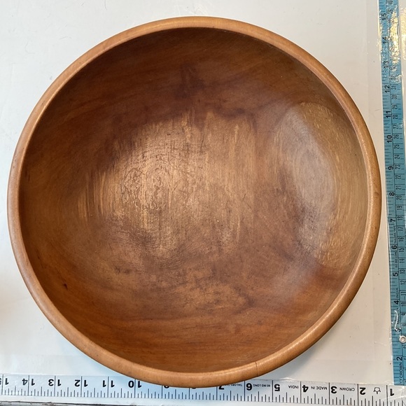 Oregon Myrtle Wood Bowl & VTG. Utensil Cup Organizer EUC VTG Mid Century Modern - Picture 7 of 16